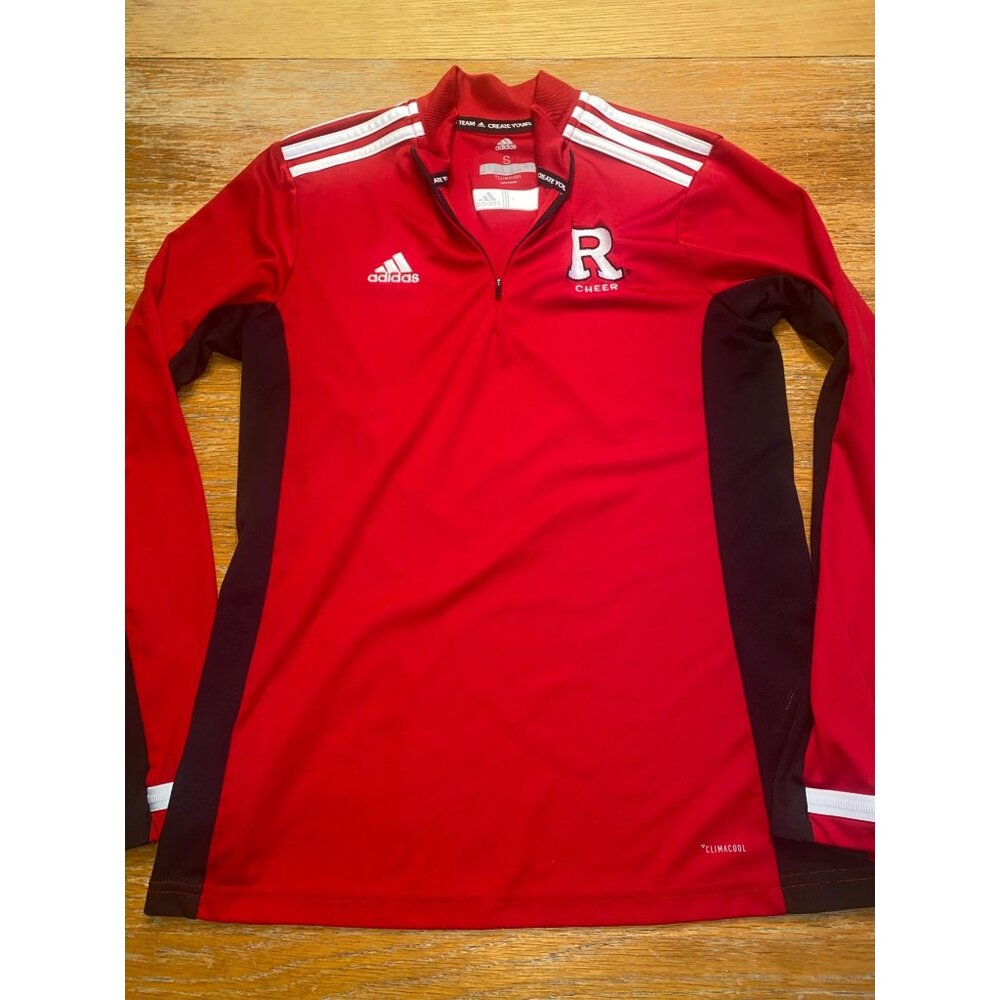 Adidas Red Rutgers Cheer Climalite Long Sleeve Pullover